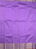 Banaras fancy saree lavender color allover zari motifs & zari border with rich contrast pallu and plain blouse