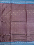Dupion tissue fancy sarees dark purple color allover zari motifs & zari border with rich pallu and contrast blouse