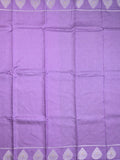 Dupion fancy saree light purple color allover zari motifs & zari border with zari pallu and contrast blouse