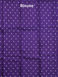 Dupion fancy saree light purple color allover zari motifs & zari border with zari pallu and contrast blouse