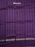 Maheshwari fancy saree purple color allover zari motifs & zari border with zari pallu and contrast blouse