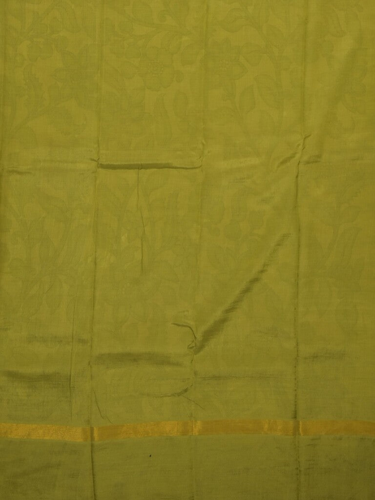 Kalamkari silk saree in cream, featuring a contrast color border and plain matching blouse