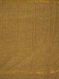 Kalamkari silk saree in cream, featuring a contrast color border and plain matching blouse