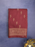 Dupion fancy saree for women | red | zari border | party wear