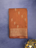 Dupion fancy saree for women | red | zari border | party wear