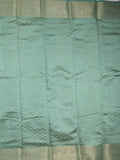 Dupion fancy saree light blue color allover zari motifs & zari border with stripes pallu and running blouse
