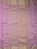Dupion fancy saree purple color allover zari motifs & zari border with stripes pallu and running blouse