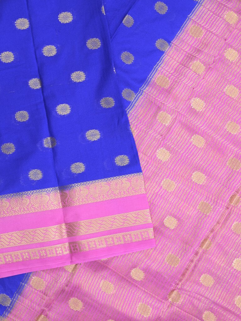 Crape fancy saree for women | Royal blue | zari border | party wear
