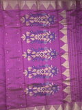 Dupion fancy saree purple color allover zari motifs & zari border with zari pallu and running blouse