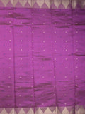 Dupion fancy saree purple color allover zari motifs & zari border with zari pallu and running blouse