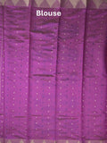 Dupion fancy saree purple color allover zari motifs & zari border with zari pallu and running blouse