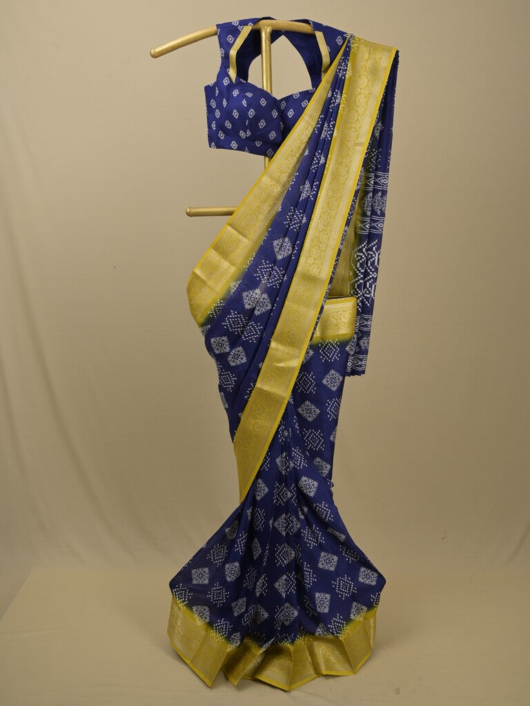 Rocket saree Dola silk saree in blue color