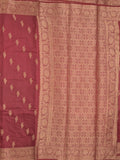 Dupion fancy saree for women | red | zari border | party wear