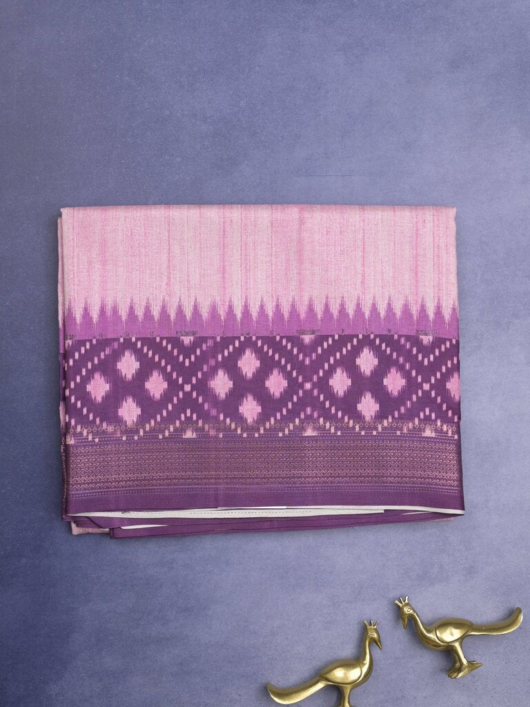 Tussar fancy saree for women | black | printed | party wear