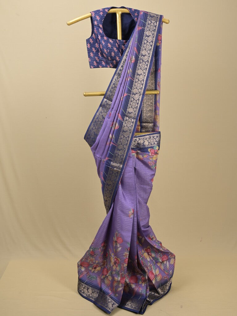 Rocket saree Dola silk saree in purple color