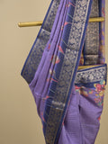 Rocket saree Dola silk saree in purple color