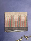 Tussar fancy saree for women | black | printed | party wear