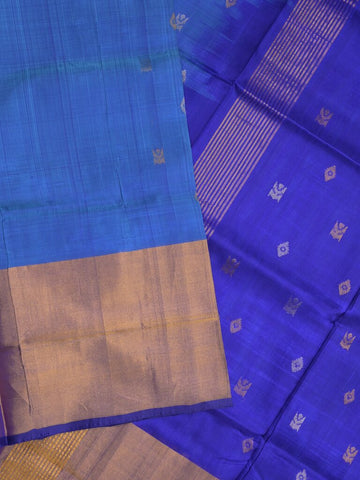 Uppada pattu saree for women | Royal blue | allover zari motifs | party wear