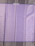 Banaras tissue fancy Saree in purple color allover weaves, Zari Border with running blouse