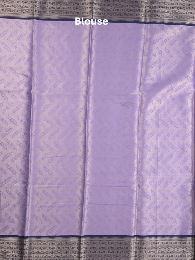 Banaras tissue fancy Saree in purple color allover weaves, Zari Border with running blouse