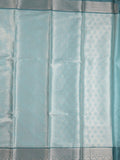 Banaras tissue fancy Saree in light blue color allover weaves, Zari Border with running blouse