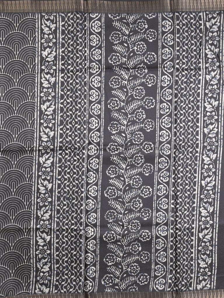 Tussar fancy saree for women | black | printed | party wear