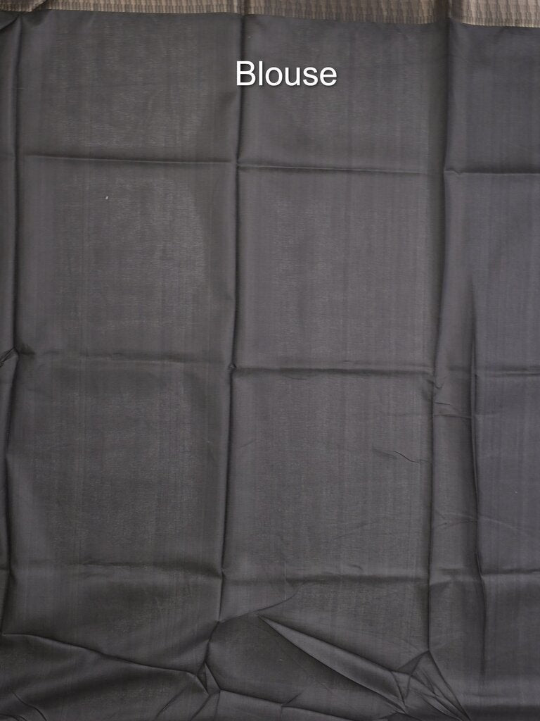 Tussar fancy saree for women | black | printed | party wear