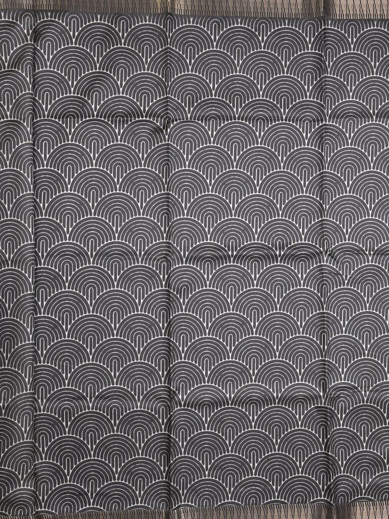 Tussar fancy saree for women | black | printed | party wear