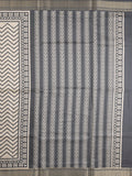 Tussar fancy saree for women | black | printed | party wear