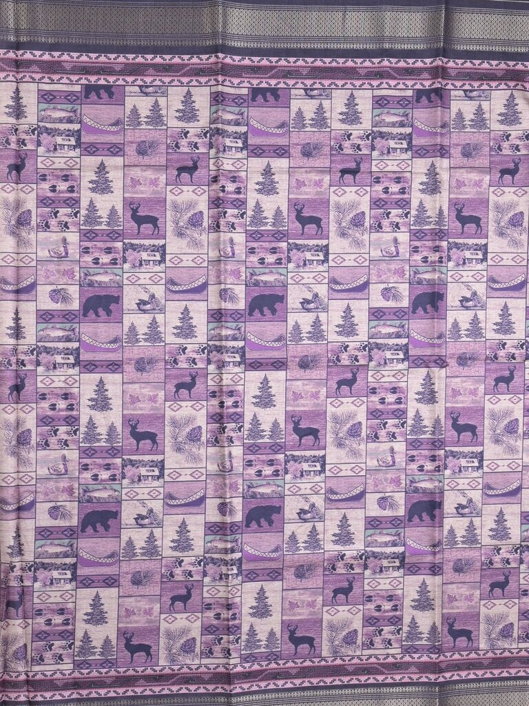 Tussar fancy saree for women | black | printed | party wear