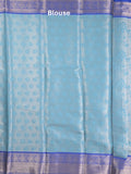 Banaras tissue fancy Saree in sky blue color allover weaves, Zari Border with running blouse