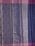 Banaras tissue fancy Saree in navy blue color allover weaves, Zari Border with running blouse