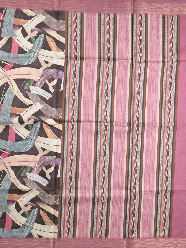 Tussar fancy saree for women | black | printed | party wear
