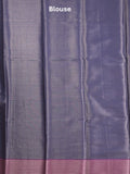 Banaras tissue fancy Saree in navy blue color allover weaves, Zari Border with running blouse