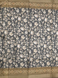 Tussar fancy saree for women | black | printed | party wear