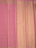 Georgette fancy Saree in baby pink color allover weaves, Zari Border with rich pallu and plain blouse