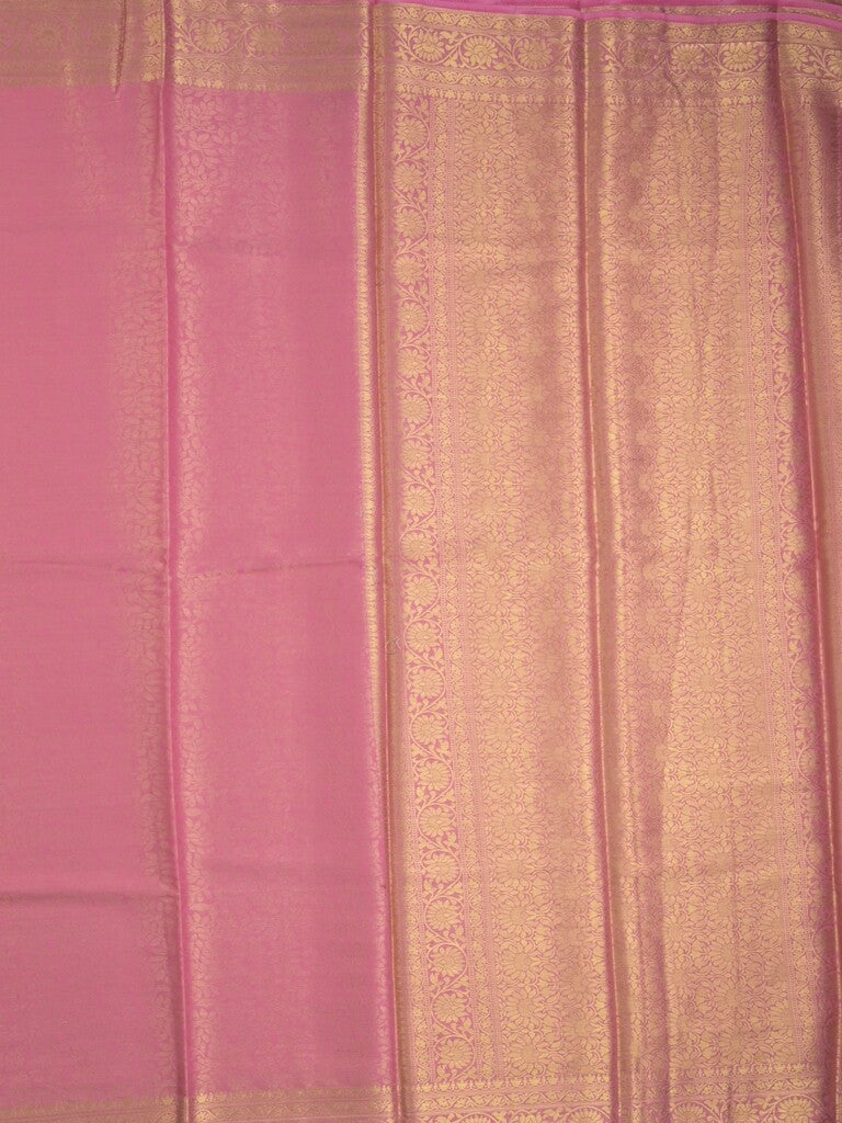 Georgette fancy Saree in baby pink color allover weaves, Zari Border with rich pallu and plain blouse