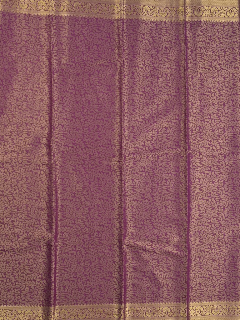 Georgette fancy Saree in purple color allover weaves, Zari Border with rich pallu and plain blouse