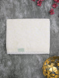 Kota fancy saree white color allover embroidery & fancy border with running pallu and attached plain blouse