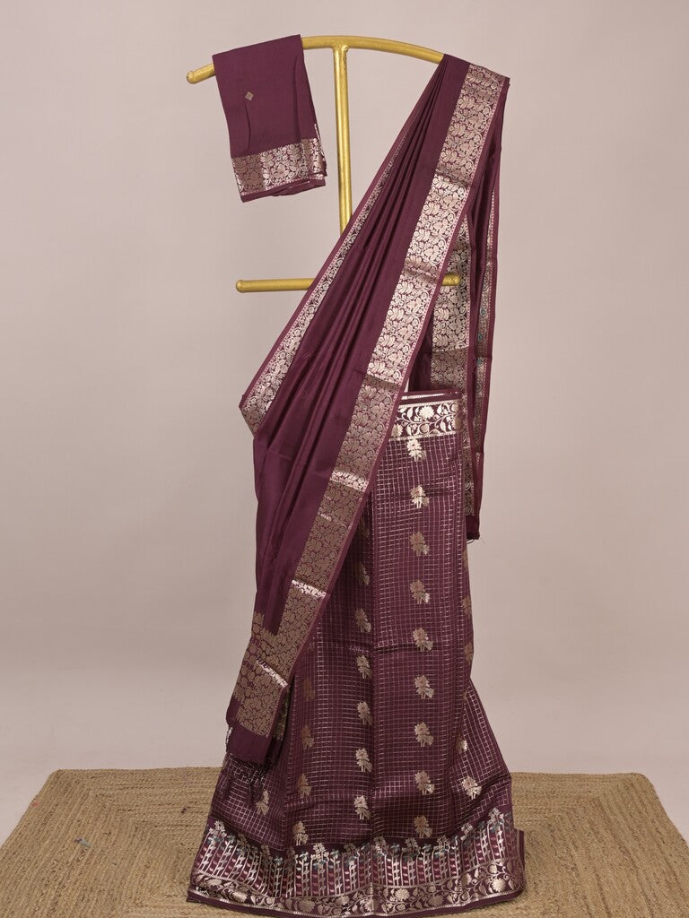 Chiniya silk lehenga set with blouse & dupatta | red | unstitched | party wear
