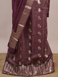 Chiniya silk lehenga set with blouse & dupatta | red | unstitched | party wear