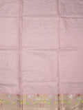 Silk kota fancy saree light pastel purple color allover embroidery, mirror work & zari border with running pallu and plain blouse