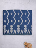 Dupion fancy saree royal blue color allover zari weaves & zari border with zari pallu and contrast blouse
