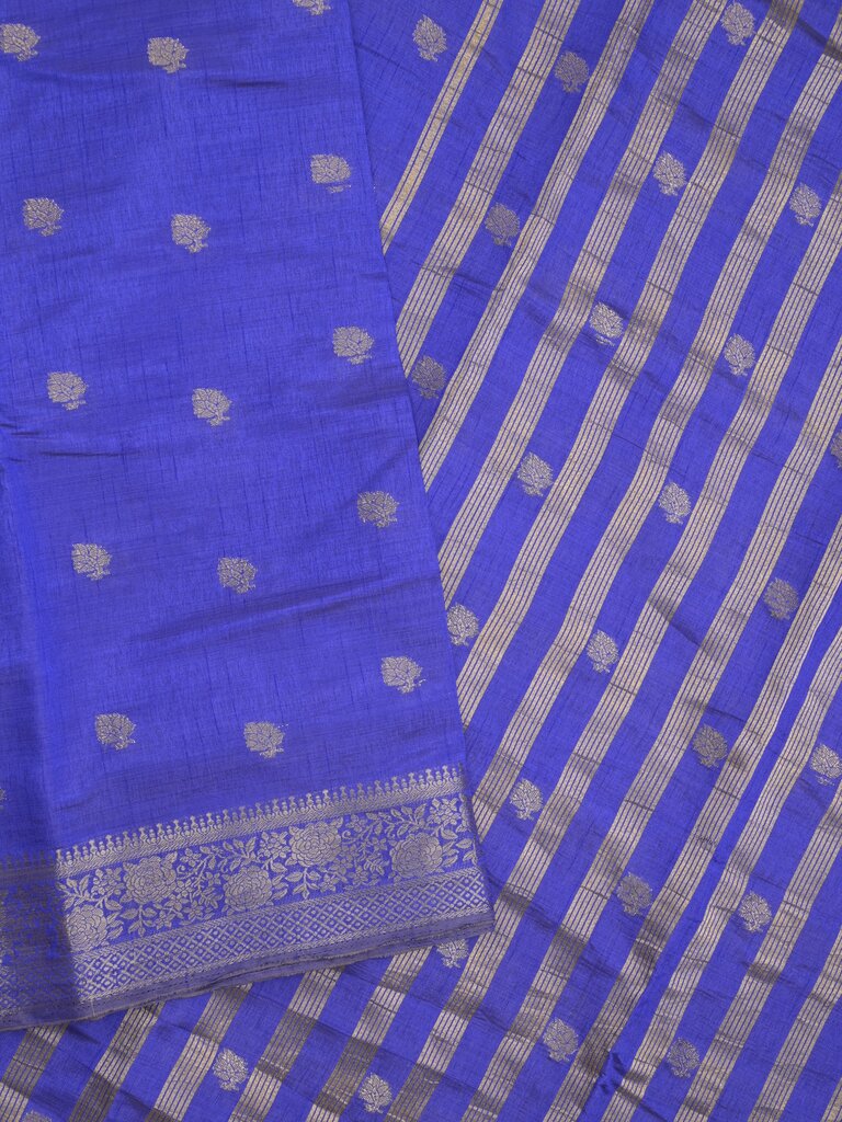 Dupion fancy saree for women | royal blue | zari border | party wear