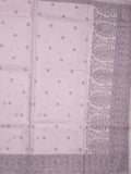 Kota fancy saree pastel light purple color allover embroidery & fancy border with running pallu and attached self blouse