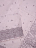 Kota fancy saree pastel light purple color allover embroidery & fancy border with running pallu and attached self blouse