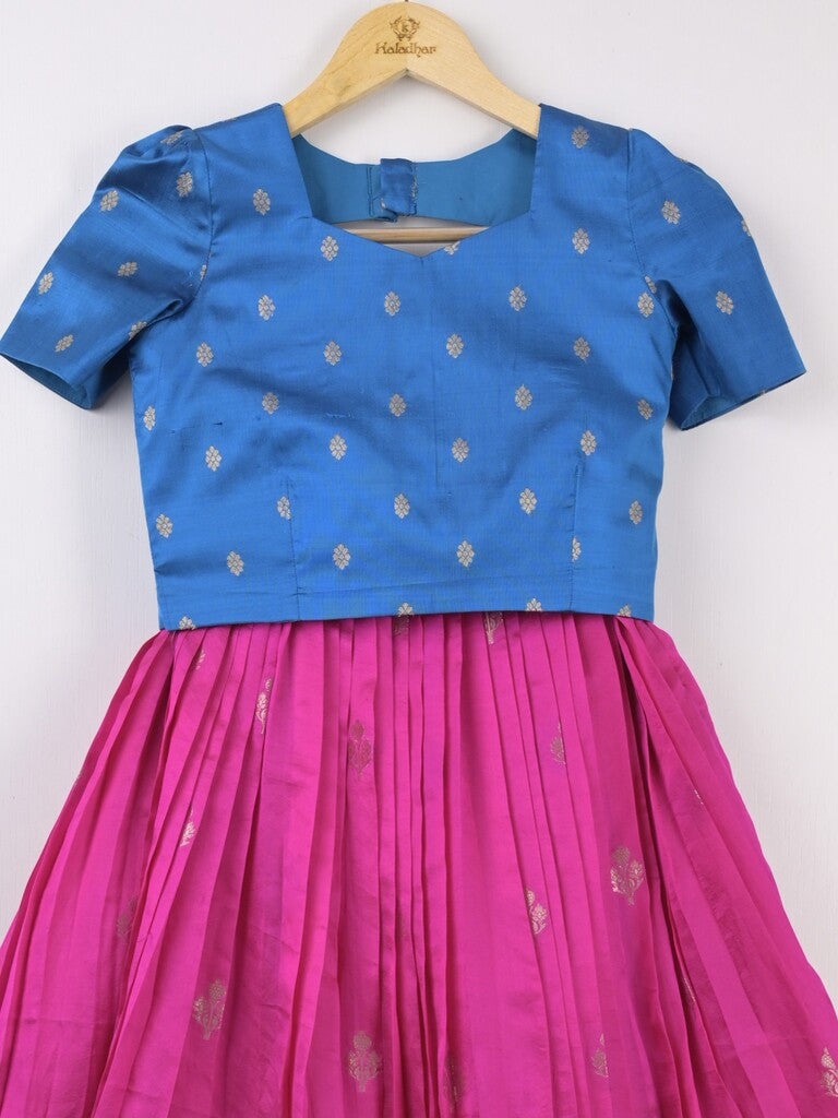 Premium Mango Silk Lehenga Choli Set for Girls 11-12 years