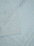 Kota fancy saree pastel blue color allover embroidery & fancy border with running pallu and attached plain blouse