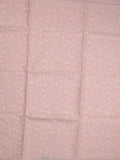 Kota fancy saree baby pink color allover embroidery & fancy border with running pallu and attached plain blouse