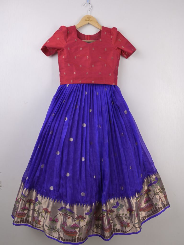 Kota silk lehenga set for kids 11-12 years